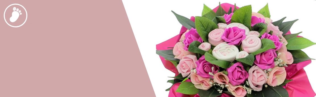 Bouquet de layettes pour offrir un cadeau de naissance original